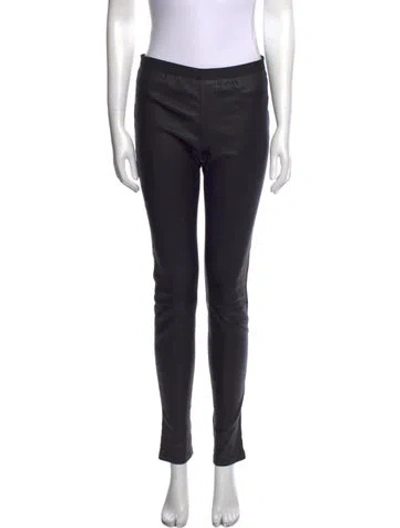 Pre-owned Helmut Lang Leather Skinny Leg Pants In Black