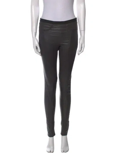 Pre-owned Helmut Lang Leather Skinny Leg Pants In Black