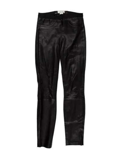 Pre-owned Helmut Lang Leather Skinny Leg Pants In Black