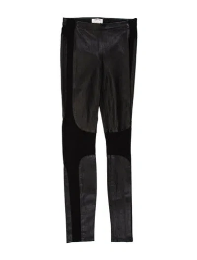 Pre-owned Helmut Lang Leather Skinny Leg Pants In Black