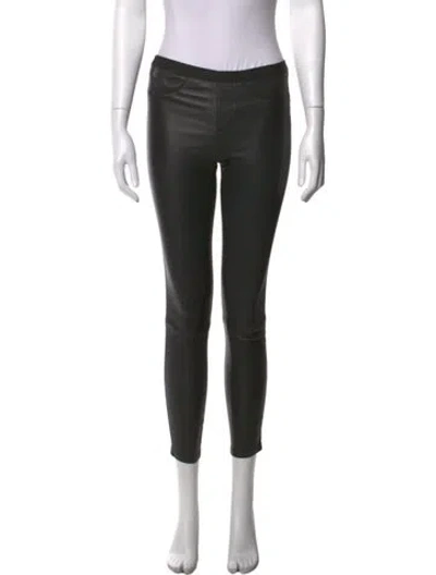 Pre-owned Helmut Lang Leather Skinny Leg Pants In Black