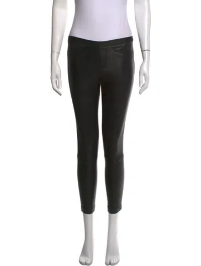 Pre-owned Helmut Lang Leather Skinny Leg Pants In Black
