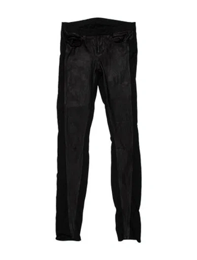 Pre-owned Helmut Lang Leather Skinny Leg Pants In Black