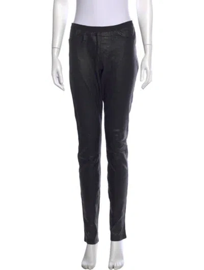 Pre-owned Helmut Lang Leather Skinny Leg Pants In Blue