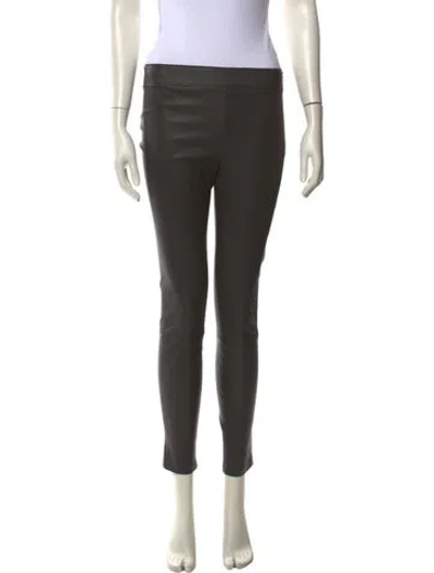Pre-owned Helmut Lang Leather Skinny Leg Pants In Green