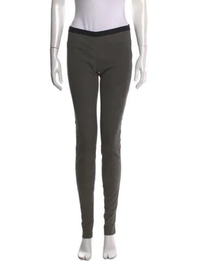 Pre-owned Helmut Lang Leather Skinny Leg Pants In Green
