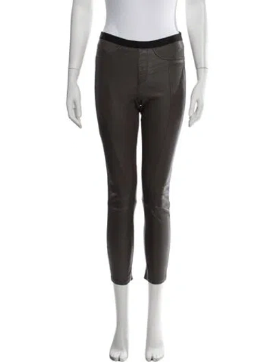 Pre-owned Helmut Lang Leather Skinny Leg Pants In Neutrals