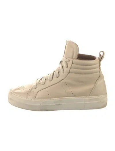 Pre-owned Helmut Lang Leather Sneakers In Neutral