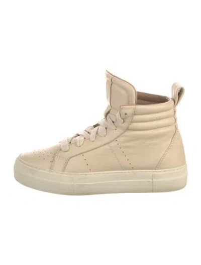 Pre-owned Helmut Lang Leather Sneakers In Neutrals