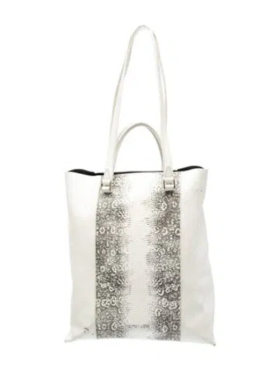 Pre-owned Helmut Lang Leather Tote In White
