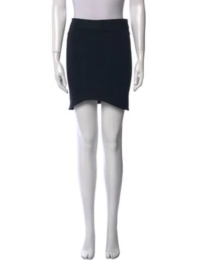 Pre-owned Helmut Lang Leather Trim Embellishment Mini Skirt In Black
