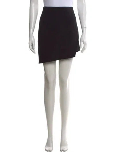 Pre-owned Helmut Lang Leather Trim Embellishment Mini Skirt In Black