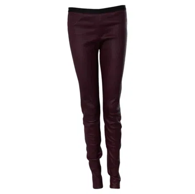 Pre-owned Helmut Lang , Leather Trousers In Black