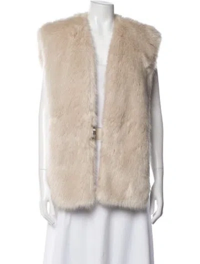Pre-owned Helmut Lang Life Vest Faux Fur Vest W/ Tags In Neutrals