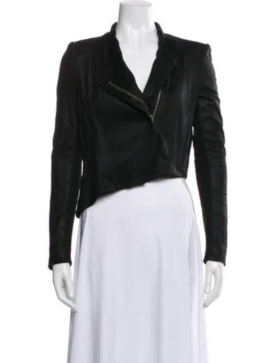 Pre-owned Helmut Lang Linen Biker Jacket In Green