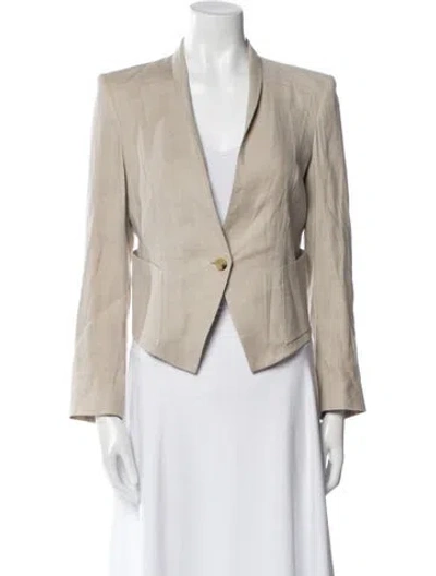 Pre-owned Helmut Lang Linen Blazer In Gray