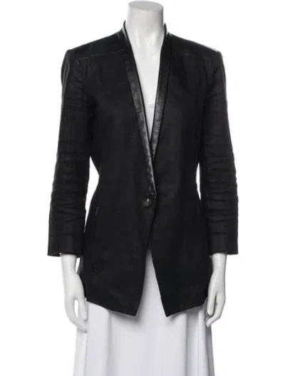 Pre-owned Helmut Lang Linen Blazer In Gray