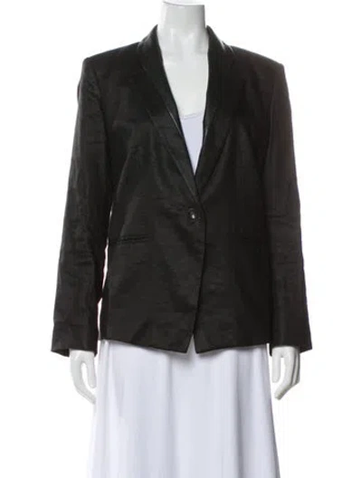 Pre-owned Helmut Lang Linen Blazer In Gray