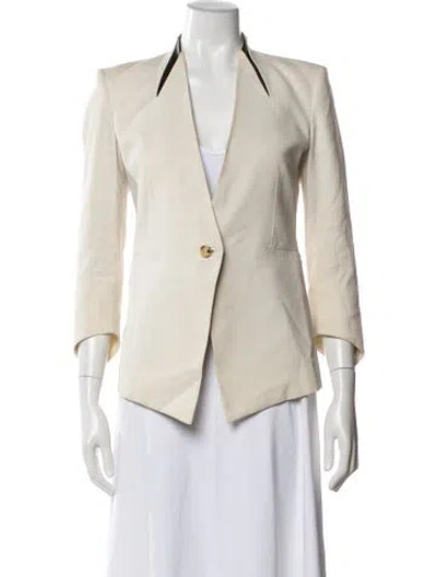Pre-owned Helmut Lang Linen Blazer In Neutrals