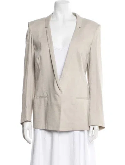 Pre-owned Helmut Lang Linen Blazer W/ Tags In Neutral
