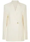 Helmut Lang Linen Viscose Blazer Jacket In Ivory