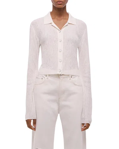 Helmut Lang Linen Blend Knit Shirt In Neutral