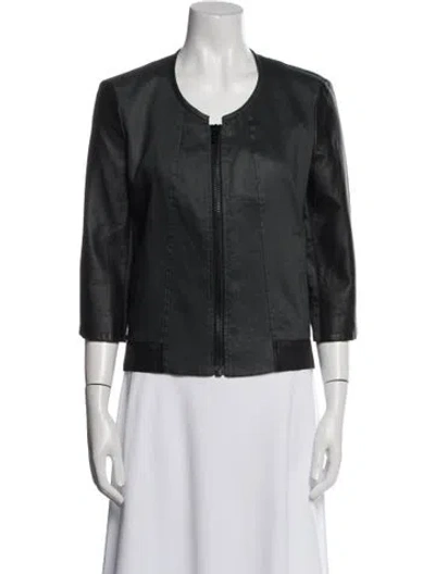 Pre-owned Helmut Lang Linen Bomber Jacket In Multi