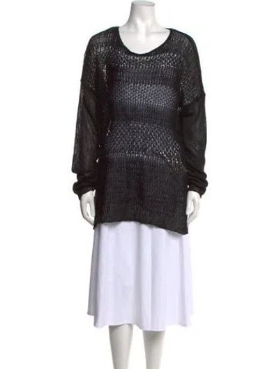 Pre-owned Helmut Lang Linen Crew Neck Sweater In Black