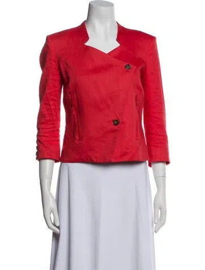 Pre-owned Helmut Lang Linen Jacket In Orange