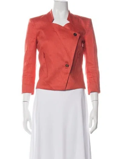 Pre-owned Helmut Lang Linen Jacket In Orange