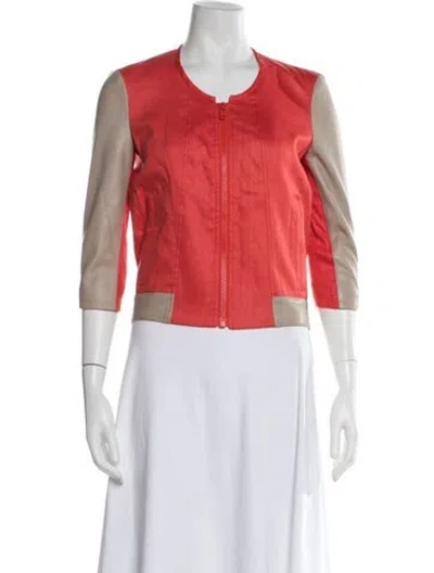 Pre-owned Helmut Lang Linen Jacket In Red