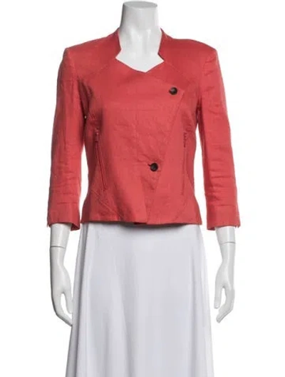 Pre-owned Helmut Lang Linen Jacket In Red