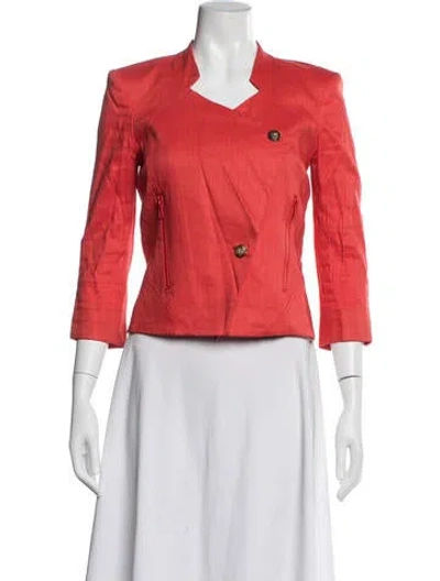 Pre-owned Helmut Lang Linen Jacket In Red