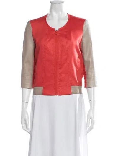 Pre-owned Helmut Lang Linen Jacket In Red