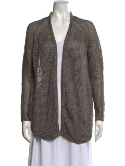 Pre-owned Helmut Lang Linen Open Front Sweater In Neutrals