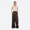 Helmut Lang Linen Pleated Wide Trousers