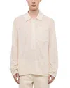 Helmut Lang Long Sleeve Sweater Zip Polo Ivory