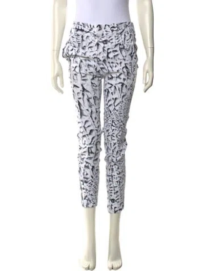 Pre-owned Helmut Lang Linen Skinny Leg Pants In Multi