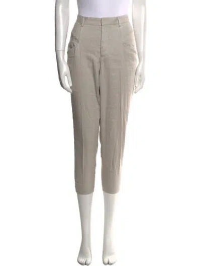 Pre-owned Helmut Lang Linen Skinny Leg Pants In Neutral