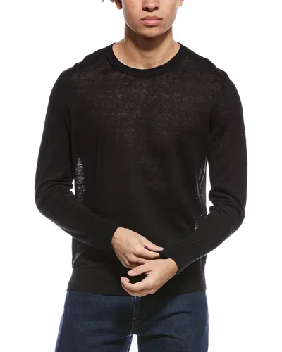 Helmut Lang Linen T-shirt In Burgundy