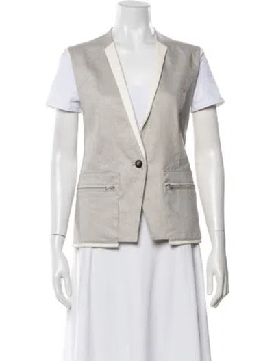 Pre-owned Helmut Lang Linen Vest In Grey