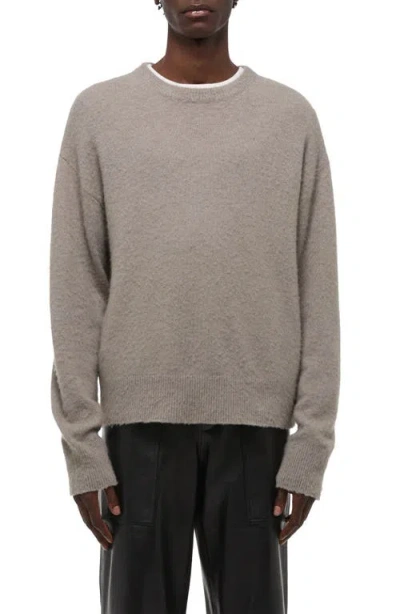 Helmut Lang Lithe 3 Brushed Wool & Cashmere Sweater In Gray