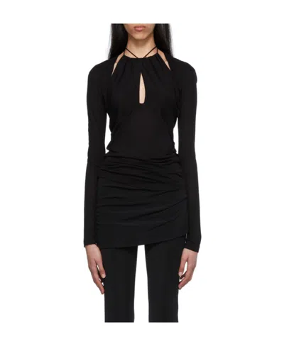 Helmut Lang Logo Around The Neck T-shirt In Black
