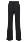 Helmut Lang Logo Band Straight Leg Trousers With Side Stripe