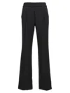 Helmut Lang Logo Band Straight Leg Trousers With Side Stripe In Black
