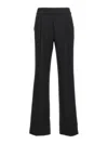 Helmut Lang Logo Band Straight Leg Trousers With Side Stripe In Black