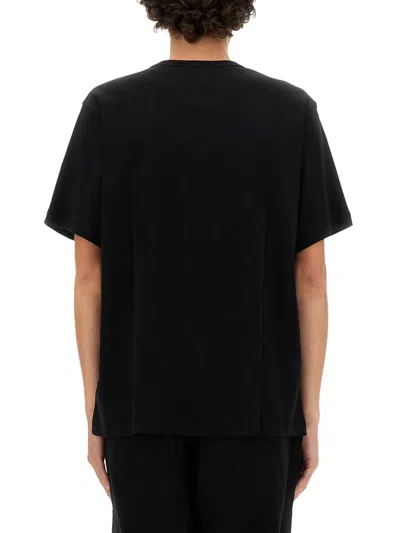 Helmut Lang Logo Cotton T-shirt In Black
