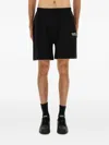 Helmut Lang Logo-detail Cotton Shorts In Black