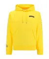Helmut Lang Logo Drawstring Hoodie In Yellow