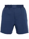 Helmut Lang Embossed Logo Shorts In Blau
